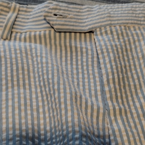 BAGAZIO STRIPED WHITE AND BLUE BALLROOM DANCE PANTS - Picture 3 of 6